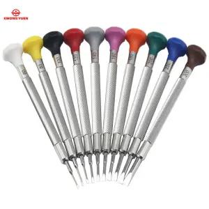 시계줄조절 KWONG YUEN 시계 수리 키트 올 스틸 스크루 드라이버 10팩