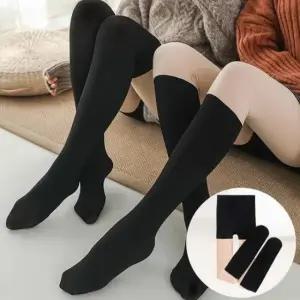 페이크 니삭스 투톤 스타킹+속바지 골드 양말 반양말