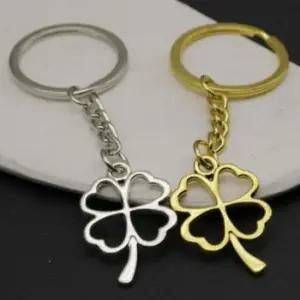 심플 고급 베이직 네잎클로버 열쇠고리 키홀더 키링