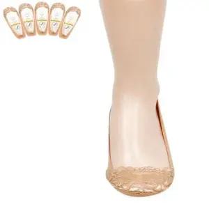 플라워 여성스러운 레이스 앞코 레이스 숙녀 덧신