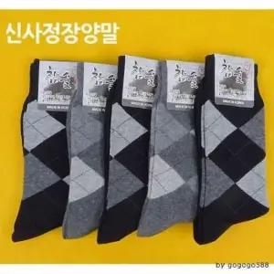 남성용 5켤레 남자 정장 5족 신사용 양말