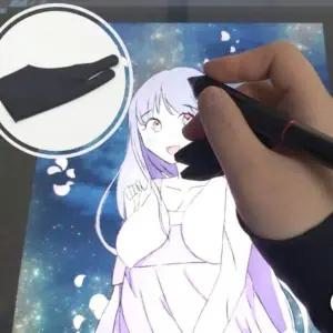 중형 1매 터치 인식 방지 드로잉 장갑 타블렛 태블릿