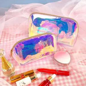 [셀러에이드](큰손할인) 홀로그램 파우치 투명 PVC 화장품파우치 pvc파우치