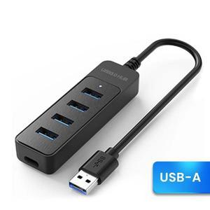 USB 3.0 전원 어댑터 4포트 멀티 스플리터 분배 허브 2.0 타입 C 확장기 호환 액세서리