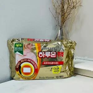 하루온 붙이는 핫팩 10개입일회용 는팩 일회용손난로 따뜻한 부착 접착 시트 겨울 발열 등산 방한용