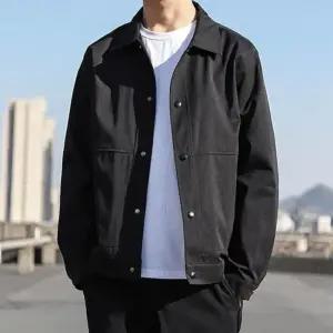[옷자락]남자 세미 포멀룩 스냅버튼 카라넥 긴팔 자켓