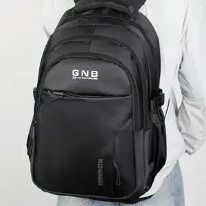 [옷자락]남학생용 다칸 포켓 블랙 레터링 버클 백