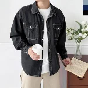 [179st]SIN MSF5002 남자 오버핏 포켓 청남방 데님 셔츠