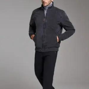 [옷자락]남성 간절기 하이넥 지퍼 점퍼 블루종