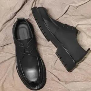 [옷자락]남성 정장용 스퀘어토 블랙 로퍼 아웃솔 스티치