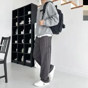 [179st]GQQ SF1037M 남자 카펜더 코튼 트윌 팬츠 작업바지 스트링 조거 와이드