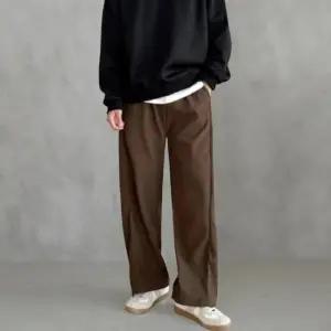 [옷자락]남성 스포티 코듀로이 골덴 핀턱 밴딩 와이드 바지