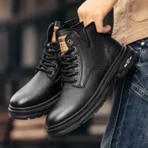 [옷자락]남성 빈티지 논슬립 지퍼 앵클 부츠 숏 워커