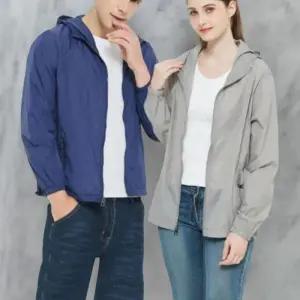 [옷자락]남녀공용 가벼운 바람막이 후드 집업 자켓