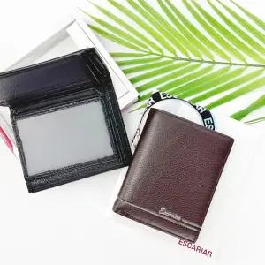 [옷자락]남성 클래식 블랙 브라운 가죽 명함 카드 중지갑