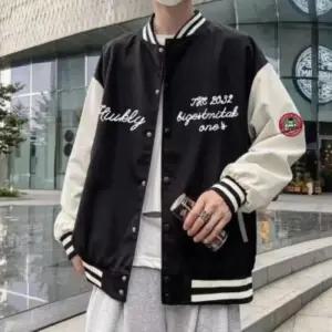 [옷자락]남성용 스포츠 캐주얼 블루종 야구점퍼 노카라