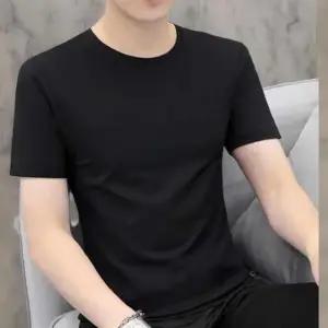 [옷자락]남성 일상용 기본색 라운드넥 면 반팔 티셔츠