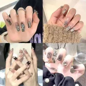 예쁜 셀프 네일 아트 붙이는 편한 파츠 네일팁 10종 네일파츠