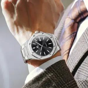 [백스테이]B333WC 고급 남자 쿼츠 메탈 손목 시계