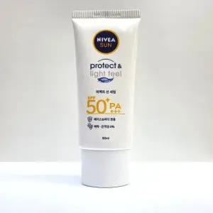 NIVEA 프로텍트 수분진정 선크림 선세럼 90ml워터프루프 땀에강한 백탁없는 번들거리지않는 스포츠추천 러