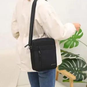 [패션] 남자 옥스포드 원단 외출 패션 소지품 보관 포켓 크로스백
