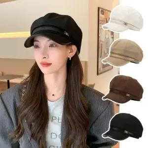 [패션] 장식 레더챙 고급스런 팔각모 뉴스보이캡 마도로스캡