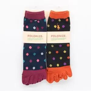 [패션] 여자 폴로나이즈 발가락양말 중목 PL89 5켤레랜덤