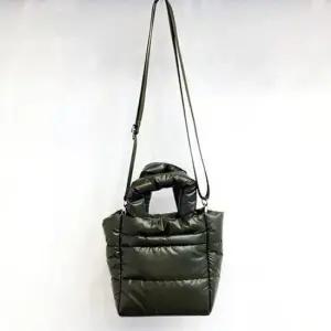 [패션] 가벼운 가방 토드 백 미니 여성 그린 패딩 토트