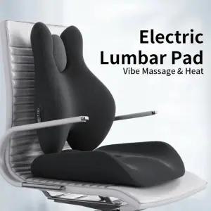 허리마사지기 안마기 전기 마사지 허리 패드의자 메모리 폼 압축 진동 차량용 사무실 홈 요추 베개 아픔을