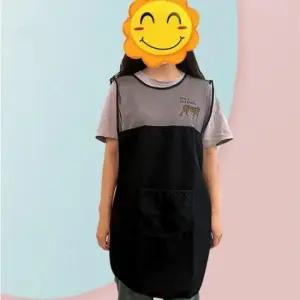 [Deco] 식당 망사 치방 작업복 얇은 미용사 버클 통기성 블랙 여름 원피스형 앞치마 주방앞 보조