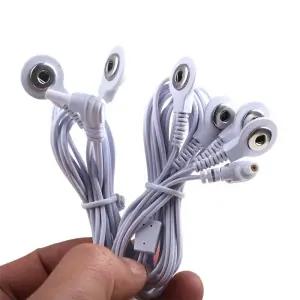 허리마사지기 안마기 2 4Way 235mm 콘센트 전극 와이어 Tens EMS 마사지 전기 신경 근육 자극기 케이블 라