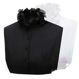 페이크카라 넥케이프 넥카라 목 레이스 셔츠 하이넥 레이어드pqr413