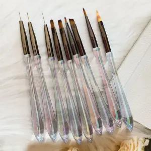 네일아트 고급형 아크릴 머메이드 네일브러쉬 9종세트