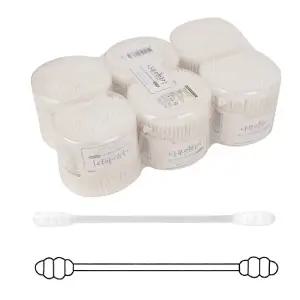 원통 회오리 면봉(종이스틱) 300개입 6p set 양면 화장 양쪽 일회용 원형 소품 다용도 나무