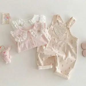 단품하트꽃 GOC762O7 여아동 자수블라우스 멜빵바지 2종 205717