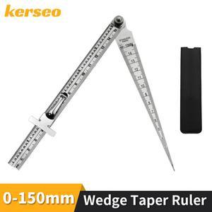 용접 테이퍼 필러 게이지 웨지 눈금자 스테인레스 스틸 깊이 구멍 검사 측정 도구 0-150mm