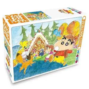 학산문화사 KNW326Z5 직소퍼즐 짱구는 못말려 500P 과자로 만든집 어린이 학습 퍼즐