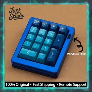 호환  저스트 스튜디오 소소-패드 트라이 모드 매크로 패드 17키 윈도우 헬로 지문인식 잠금해제 VIA 프로