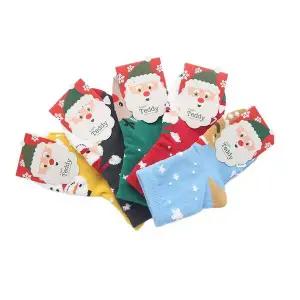 국산 ZSI537O3 3-4세 유아동 중목 양말 산타 5켤레 세트