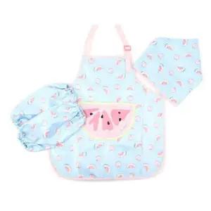 트로피 GIN081S8 유아 앞치마 두건 팔토시 세트 어린이 앞치마