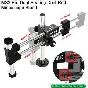 RELIFE MS2 Pro 듀얼 베어링 로드 현미경 스탠드 360 ° 회전 고강도 모든 금속 브래킷 암 홀더