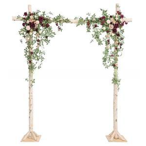 더블 아치 장미 잎 시뮬레이션 화환 행사 배경 결혼식