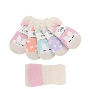 국산 SXK828E8 3-4세 유아동 덧신 양말 토끼야 5켤레 세트