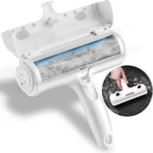 ACE2ACE 반려동물 털 제거 도구 위한 재사용 가능한 보푸라기 롤러 먼지통이 있는 셀프 클린 고양이 제거기