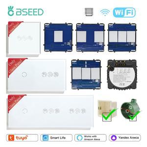 BSEED Wifi 롤러 셔터 스위치 터치 블라인드 스마트 라이트 기능 부품 유리 패널 DIY 무료 조합