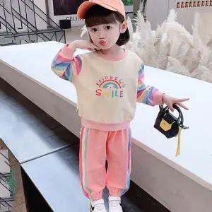 색동무지개 ENZ552H5 여아 긴팔 맨투맨 조거 상하복세트 205390