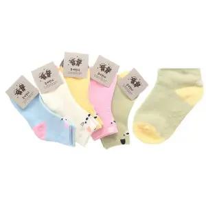 국산 RKH762T6 3-4세 유아동 중목 양말 고양이 5켤레 세트