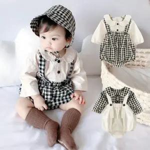 체크 JZK567L9 셔츠 멜빵 아동 바디슈트 2종 204256