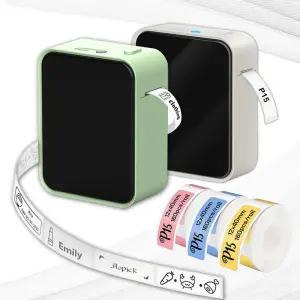 P15 휴대용 미니 스티커 BT 프린터 열 UV D11 D110 D101 라벨링 같은 잉크 자체 접착 없음