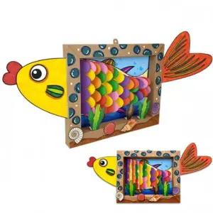 유아미술 PNH899H9 유치원 물고기 입체액자 만들기